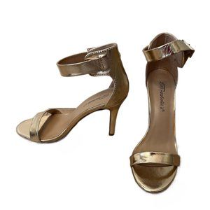 Breckelle's Gold Strapy Heels  Size 6.5